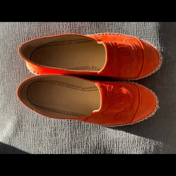 Chanel Rare Orange Suede Espadrilles - never worn Size 41. $650 - Picture 1 of 8